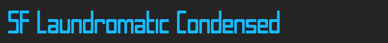 SF Laundromatic Condensed font